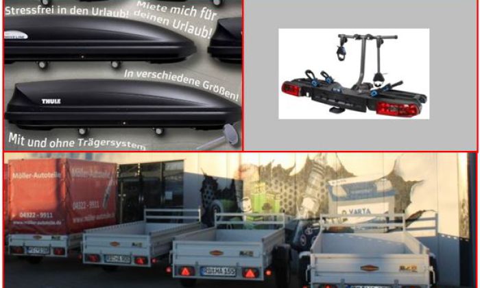 Verschiedene Fahrradträger des Herstellers THULE