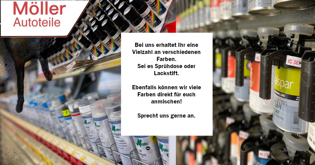 Farbdosen und Lackstifte sind bei uns erhältlich.